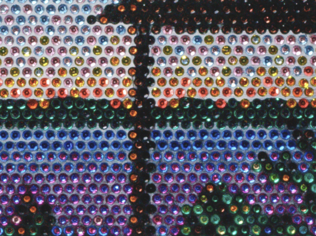 fragment van een kunstwerk van blotkamp met blingbling